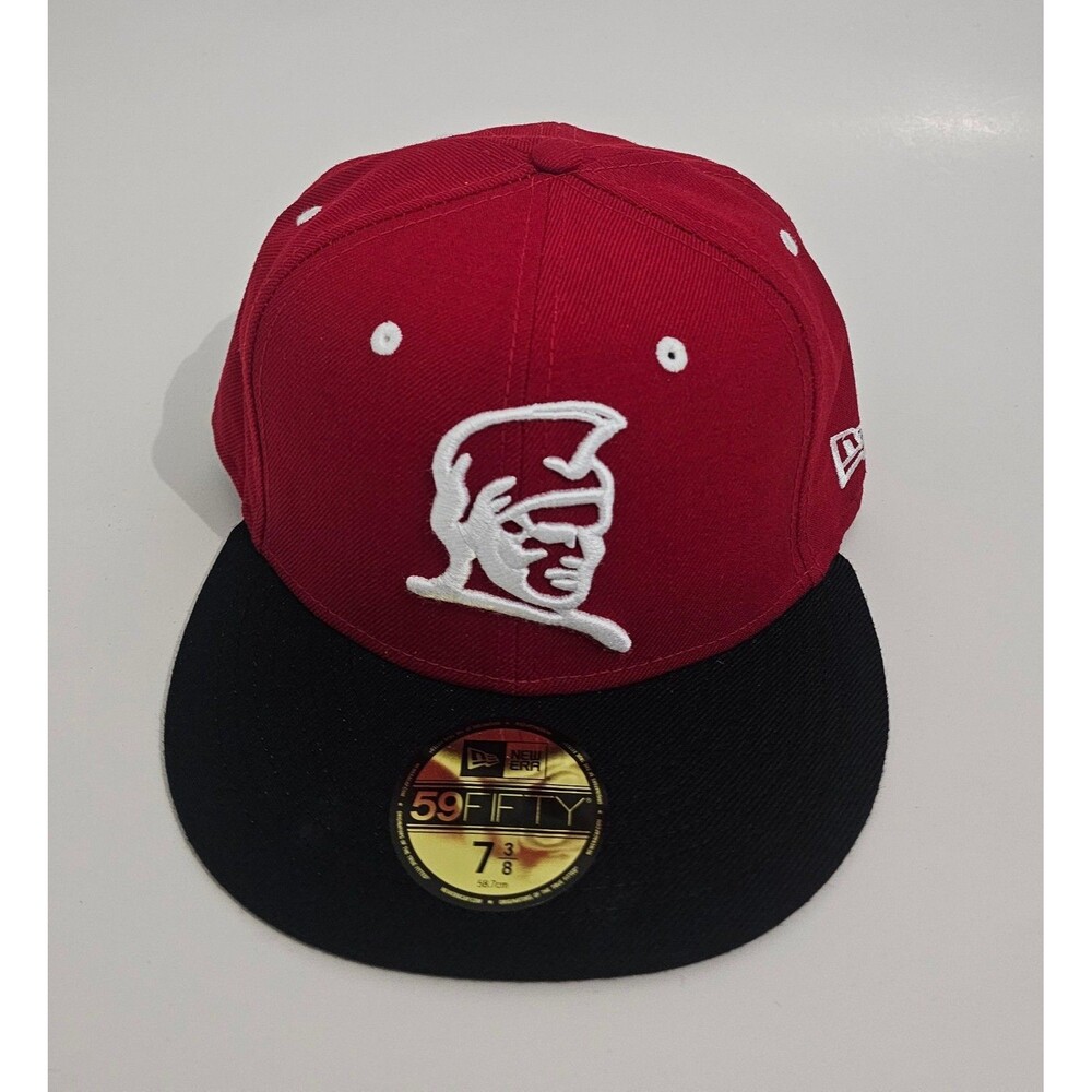 Fitted Hawaii Kamehameha Red Black New Era 59Fifty Hat Size 7 3/8 Cap Hawaiian